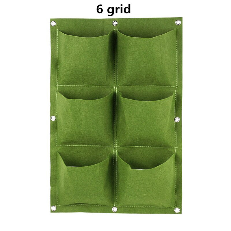 Wall Mount Hanging Planting Bags Home Supplies Multi Pockets Green Grow Bag Planter Vertical Growing Vegetable Living Garden Bag