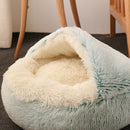 Hundebett Katzenbett Rund Plüsch Katze Warmes Bett Haus Weiches Langes Plüschbett Für Kleine Hunde Für Katzen Nest 2 In 1 Katzenbett