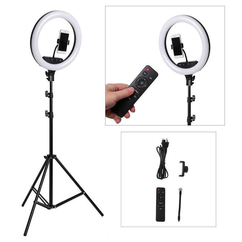 14/18Inch Photo Studio lighting LED Ring Light Bulbs Touch Setting Photography Dimmable Ring Lamp With Tripod for Video,Makeup