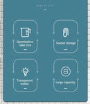 Automatic Plastic Cereal Dispenser Storage Box Measuring Cup Kitchen Food Tank Rice Container Organizer Grain Storage Cans