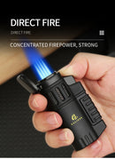 Plastic Lighters Windproof  Jet Cigar Lighter Butane Refilling Cigarette Torch Lighter For Cigar Smoking Tool Accessories
