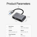 Hagibis USB 3.0 auf HDMI-kompatibler VGA-Adapter 1080P Multi-Display 2in1 USB zu HDMI-kompatibler Konverter für Windows 7/8/10 OS
