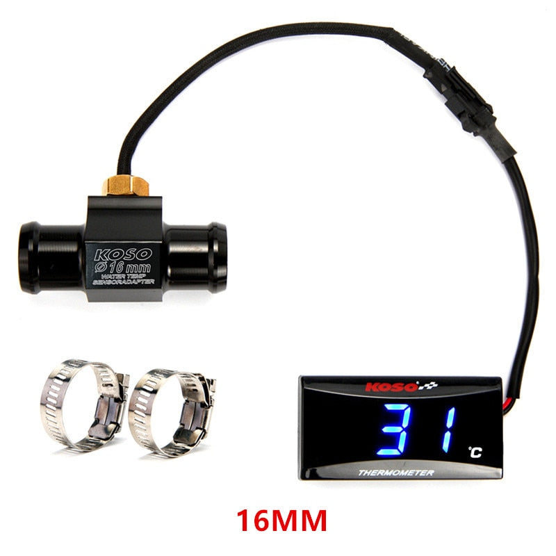 Motorcycle KOSO Water Temperature Mini Meter For XMAX250 300 NMAX CB 400 CB500X Sensor thermomete Temp gauges Scooter Racing