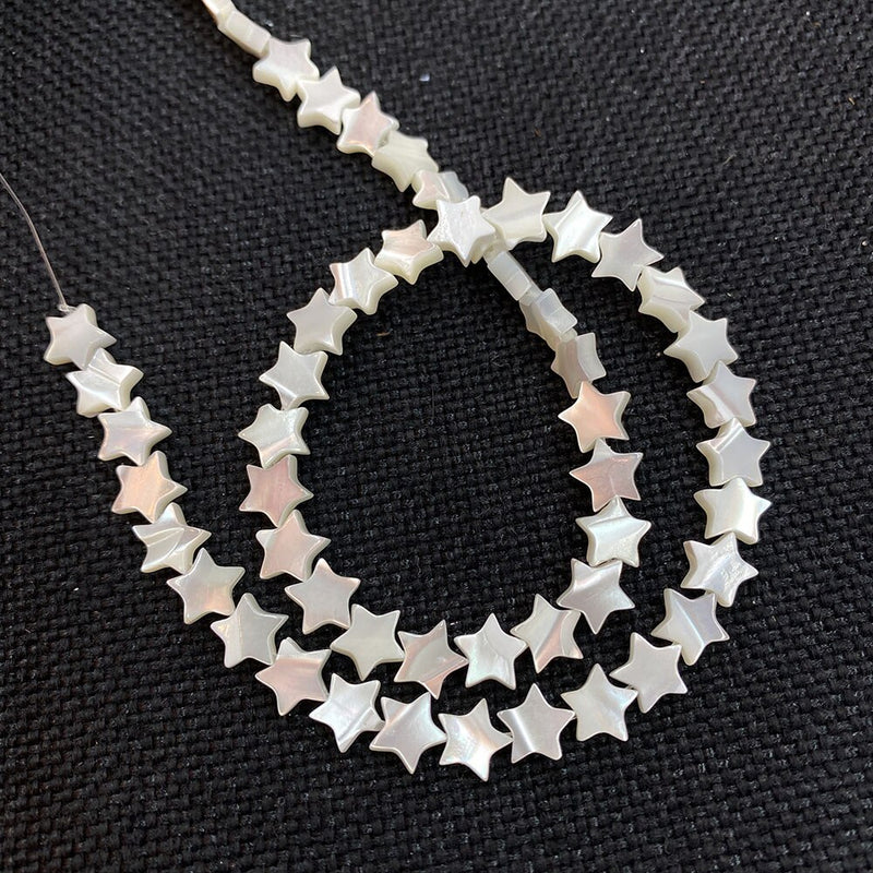 Natural Shell Beads Star-shaped Mother-of-pearl Beads for DIY Jewelry Making Necklace Bracelet Earring Accessories Size 6-12mm