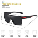 CRIXALIS Fashion Polarisierte Sonnenbrille für Herren Quadratisch Oversize Blendschutz Fahrer Spiegel Sonnenbrille Damen UV400 Brille Herren