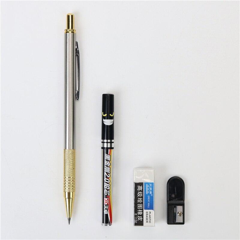 Metal 2.0 Mechanical Pencil Low center of gravity Students draw and write  pens Replaceable pencil lead