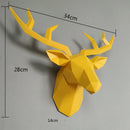 Wohnaccessoires, 3D Hirschkopf, Statue, Skulptur, Wanddekoration, Tierfigur Miniatur, Modern, Wohnzimmer, Dekorative Kunst