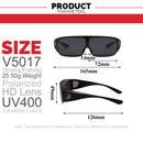 VIVIBEE Flip Up Polarized Fit Over Glasses Sunglasses Men Driving UV400 Photochromic Fishing Goggle for Mypoia Outdoor Women