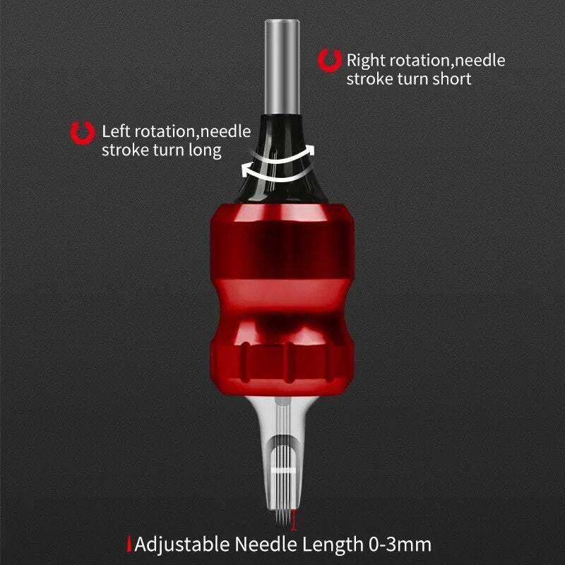 Aluminum Alloy Cartridge Tattoo Grips 32MM Adjustable Tattoo Tube for Cartridge Needle with Needles Bars