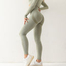 Fitness Women Sport Seamless Leggings High Waist Elastic Solid Yoga Leggings Gym Jogging Quick Dry Push Up Slim Pants Female