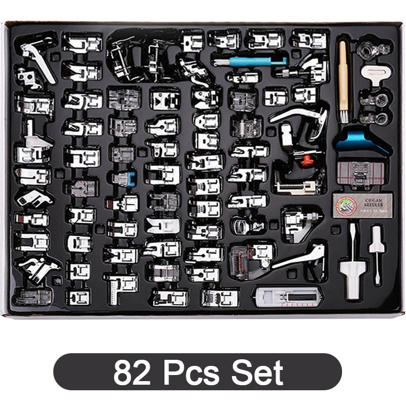 8-82 Pcs Set Sewing Machines Accessories Presser Foot,DIY Patchwork Foot Pedal Sewing Tools Kit,sewing Supplies Presser Feet