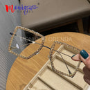 Kurzsichtigkeit Weitsichtigkeit Damen Sonnenbrillen Vintage Brillen mit klaren Gläsern Damen Luxus Strass-Brillen Herren Optische Brillen