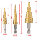 4-32 mm 4-20 mm HSS Titanium Coated Step Drill Bit High Speed Steel Metal Wood Hole Cutter Cone Drilling Tool