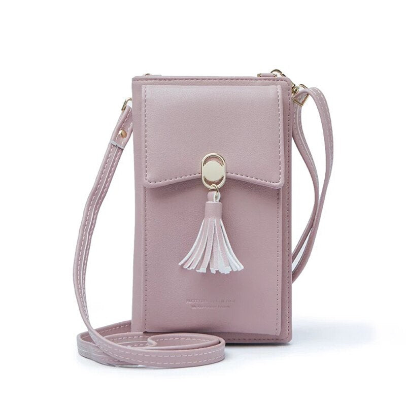 Fashion Women Shoulder Bags PU Leather Clutch Wallet Mini Handbag Ladies Long Cell Phone Holder Casual Messenger Bags For Women