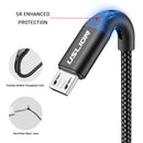 USLION 3A Micro-USB-Kabel, Schnellladekabel für Samsung, Xiaomi, Huawei, Realme, OPPO Android Mobiltelefone, USB-Datenkabel, 0,5/1/2/3M