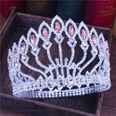 Crystal Queen Hochzeit Tiara Krone Braut Festzug Haarschmuck Barock Diadem Kopfschmuck Damen Braut Kopfschmuck Accessoires