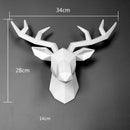 Wohnaccessoires, 3D Hirschkopf, Statue, Skulptur, Wanddekoration, Tierfigur Miniatur, Modern, Wohnzimmer, Dekorative Kunst