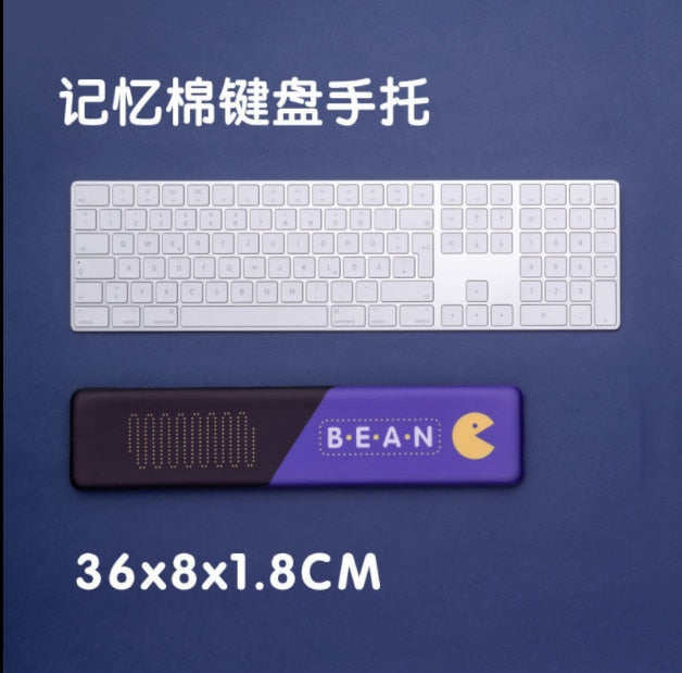 Keyboard Wrist Rest Pad Support Mousepad Memory Foam Cartoon Ergonomic Silicone Anti-Slip Office Gaming PC Laptop