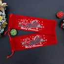 3pcs/set Custom Gift Pen LOGO Ballpoint Pens Pen Case Christmas Bag Christmas Decor New Year Kids Gift Stationery Engraved Name