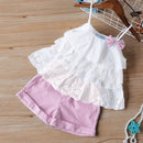 Humor Bear Baby Girl Clothes Fashion New Girls Clothing Sets Kids Clothes Toddler Girl Cute Bow T-shirt+ Pants Summer Set