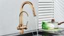 Rozin Filter Water Kitchen Faucet 2 in 1 Antique Brass Pull Out Nozzle Kitchen Purification Crane 2 Ways Swivel Mixer Tap