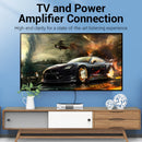 Vention 2 Cinch auf 2 Cinch-Kabel, Stecker auf Stecker Audio-Kabel für Heimkino DVD-Verstärker TV 1m 2m 3m 5m Kabel Cinch Vergoldet Cabo
