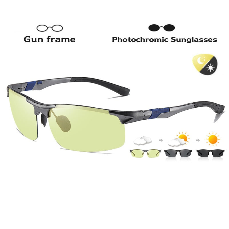 LIOUMO Photochromic Sun Glasses Polarized Men Aluminum Magnesium Frame Sport Driving Sunglasses Change Color gafas de sol hombre