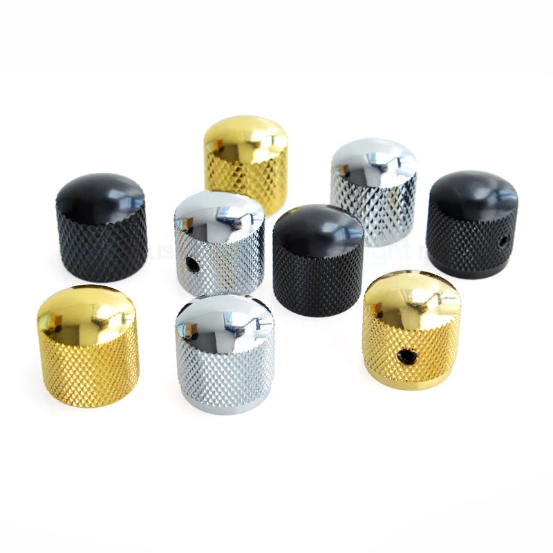 Free Shipping 6MM Metal Dome Tone Guitar Volume Tone Knobs Potentiometer Control Knobs For Electric Guitar Bass