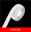 3,2Mx3,8CM Wasserdichtes Waschbecken-Dichtungsband PVC Selbstklebend Schimmelfest Wandaufkleber für Küchenherd Toilettenspalt