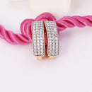 MxGxFam Mix Gold Color Mirco Full Zircon Hoop Earrings For Women 18 k Fashion jewelry CZ AAA+ Nickel Free