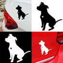 10.15cm/4.0" Cute Pit Bull Dog Reflective Car Vehicle Body Window Decals Sticker Water-resistant Decoration