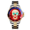 SKMEI Herren Quarz Totenkopf-Uhr Herren Edelstahl Skelett Kreativ Uhren Männlich Uhr Wasserdicht Armbanduhr Relogio Masculino