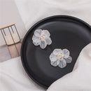 AENSOA Korea Hyperbole Weiße transparente Blumenohrringe für Frauen 2022 Neue süße, große Blumenohrringe aus Acryl Trendiger Schmuck