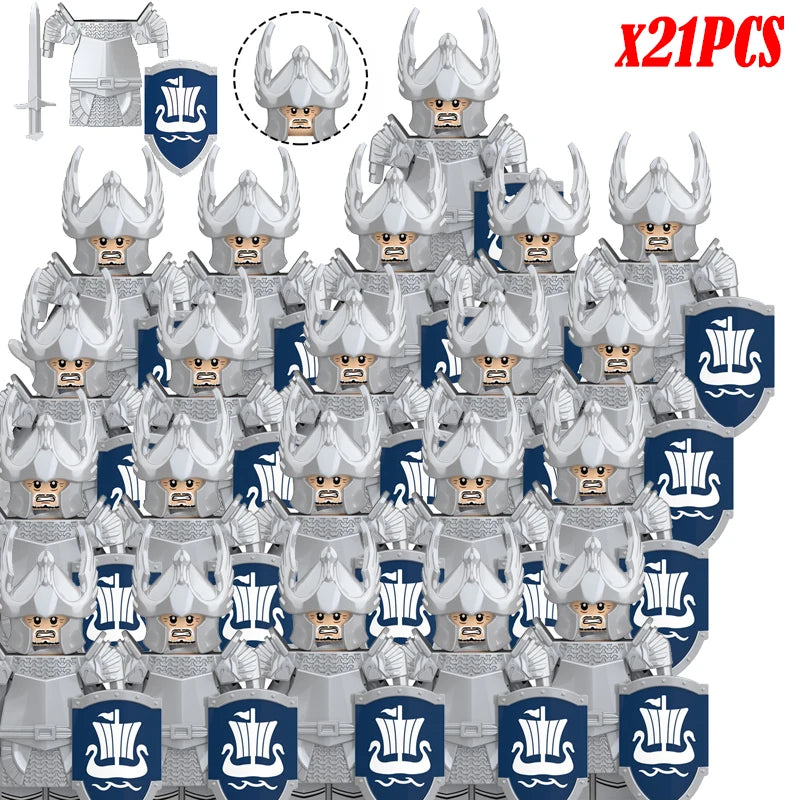 Classic Medieval Movie Elves Dwarf Warrior Iron Foot Dane leader of the Dwarfs Building Blocks LOTR Figures Toys For Children