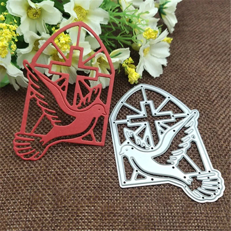 Pigeon Cross Metal Cutting Dies Stencils For DIY Scrapbooking Decorative Embossing Handcraft Die Cutting Template