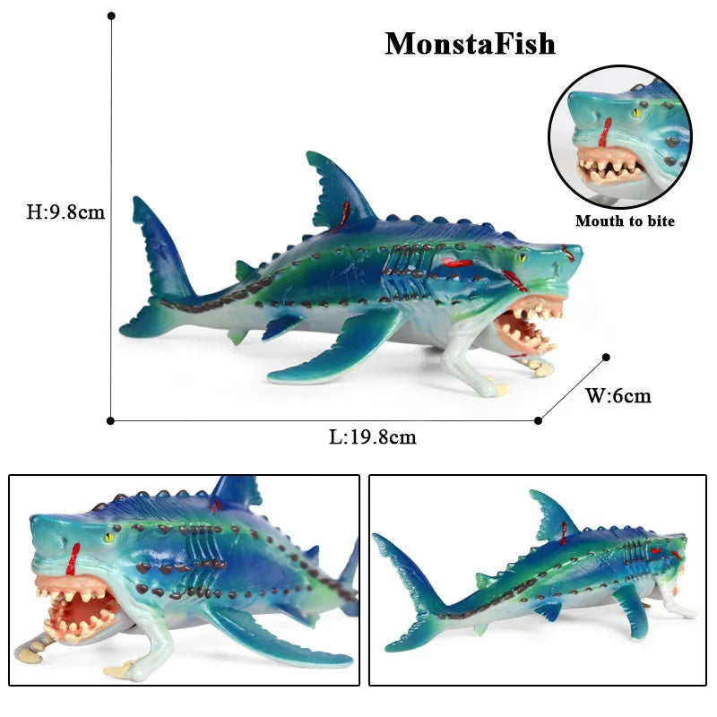 Oenux Sea Life Animals Model Action Figures Ocean Fish Sailfish Bass Grouper Salmon Aquarium Figurines PVC Educational Kids Toy