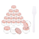 20Pcs 20ml Acrylic Round Clear Jars with Lids for Lip Balms Creams  DIY Make Up Cosmetics Samples lip gloss Containers Set