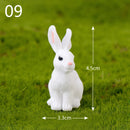 Easter Bunny Decoration Mini Resin Rabbit Craft Miniature Figurine Landscape Model Home Desktop Decor Fairy Garden Decoration