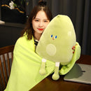 Simulation Lovely Cheese Cake Plush Toys Creative Food Pillow with Blanket for Girls Sofa Cushion Stuffed Cute Birthday Gifts