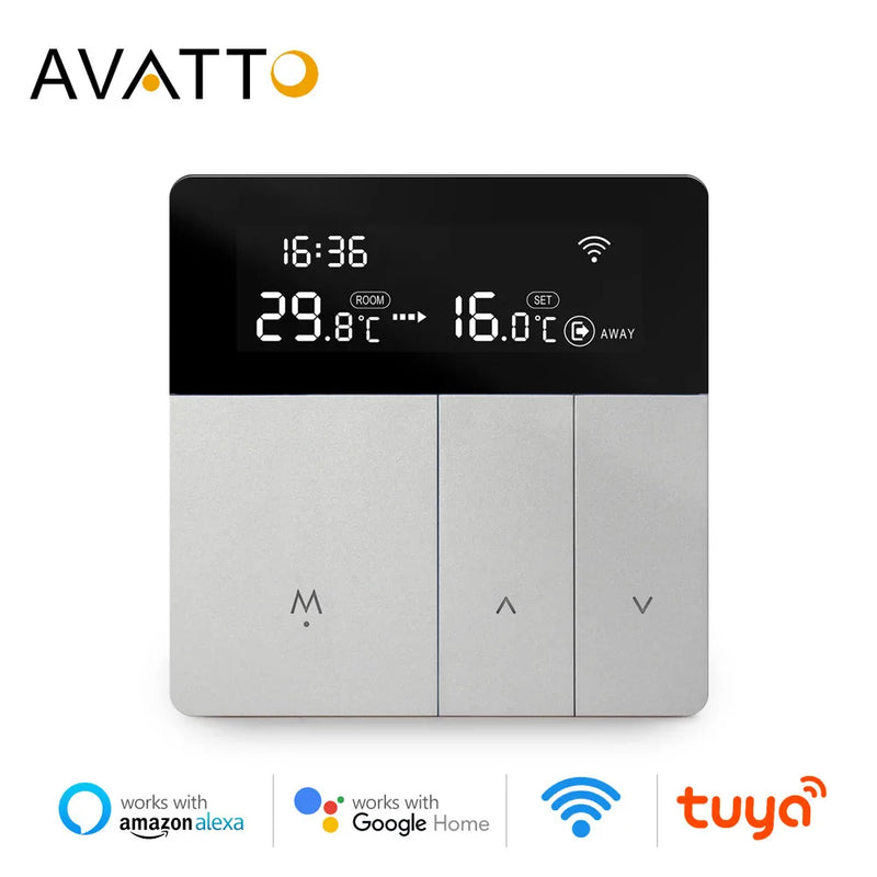 AVATTO WiFi Smart Thermostat Temperature Controller，100-240 V Tuya APP Remote Control,Work with Alexa Google Home Yandex Alice