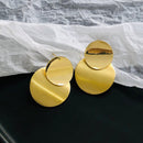 AENSOA Fashion Metal Statement Earring 2022 Gold Color Geometric Earrings For Women Hanging Dangle Simple Party Jewelry