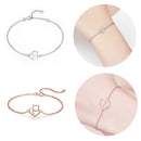 BISAER 925 Sterling Silber Runde Glücksblaue Böse Augen Liebe Herz Offene Armreifen Damen &amp; Mädchen Silber Armbänder Mode Schmuck