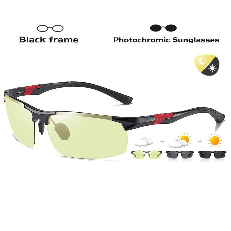 LIOUMO Photochromic Sun Glasses Polarized Men Aluminum Magnesium Frame Sport Driving Sunglasses Change Color gafas de sol hombre