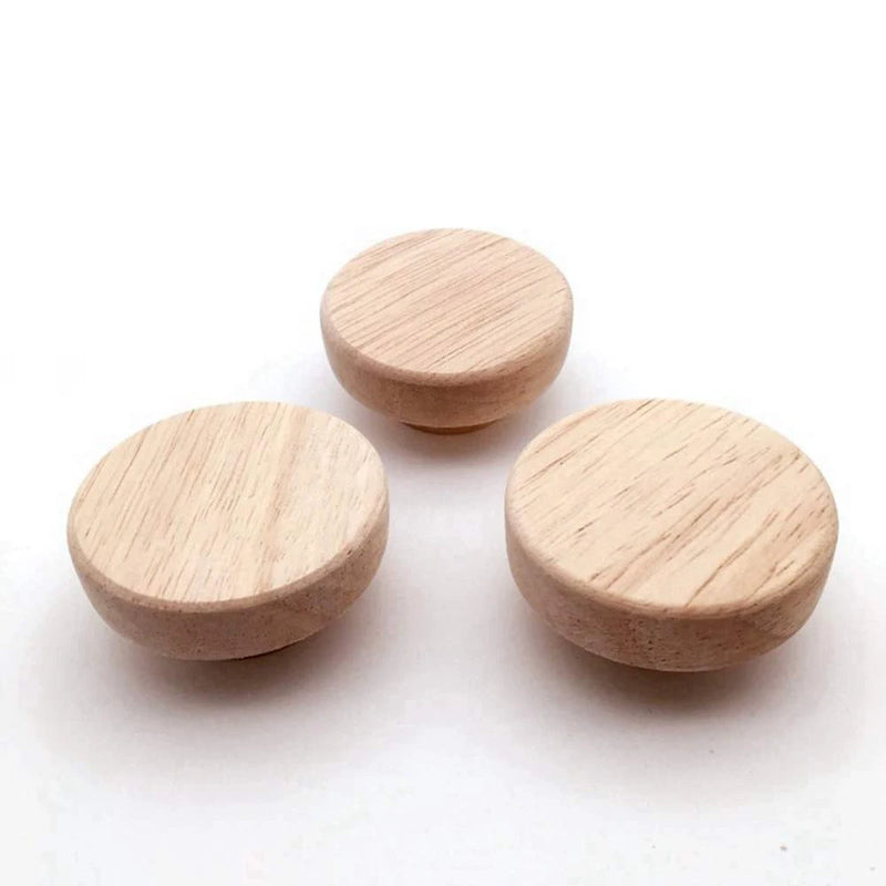 1 Pcs Cabinet Door Wood Knobs Pulls Wardrobe Cupboards Drawer Round Pulls Kitchen Closet Dressing Table Wooden Furniture Handles