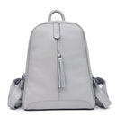 Women 100% Full Grain Genuine Cow Leather White Gray Beige Blue Yellow Black Backpacks Ladies Schoolbag Teenagers Cowhide Bag