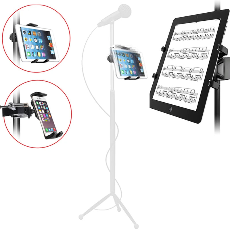 Tablet Desktop Stand For Microphone Holder Mobile Phone Mount For Apple Ipad For Iphone 4.5 to 12.9 inch Car Stroller bracket