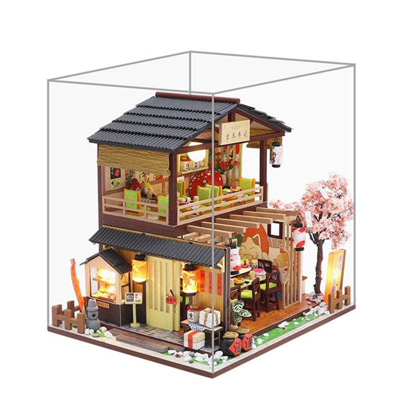 DIY Wooden House Japan Style Miniature Doll House Kits Mini Dollhouse  with Furniture Precised Design Dollhouse For Decoration T