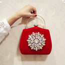 2023 New Diamond Sun Flowers Evening Bags Luxury Wedding Clutch Bags For Girls Party Dinner Bags With Chain MN861