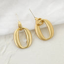 AENSOA Fashion Metal Statement Earring 2022 Gold Color Geometric Earrings For Women Hanging Dangle Simple Party Jewelry