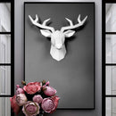 Wohnaccessoires, 3D Hirschkopf, Statue, Skulptur, Wanddekoration, Tierfigur Miniatur, Modern, Wohnzimmer, Dekorative Kunst